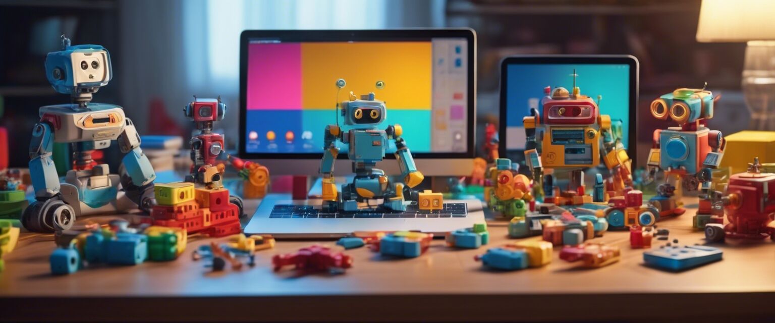 Array of educational tech toys