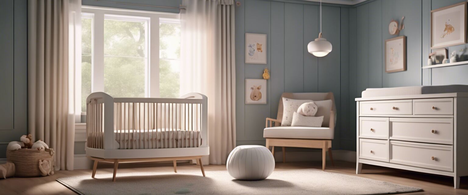 Nursery room with smart baby monitor