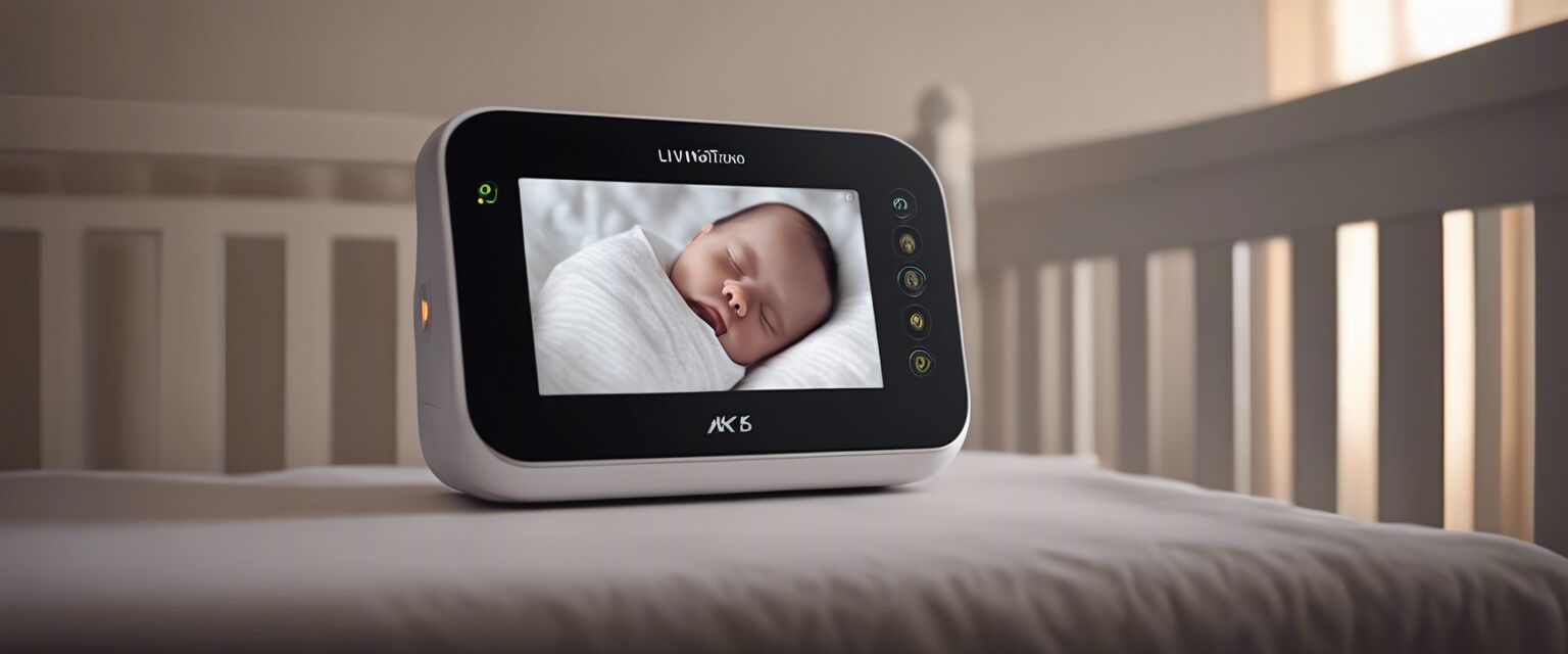 Smart baby monitor showing live footage